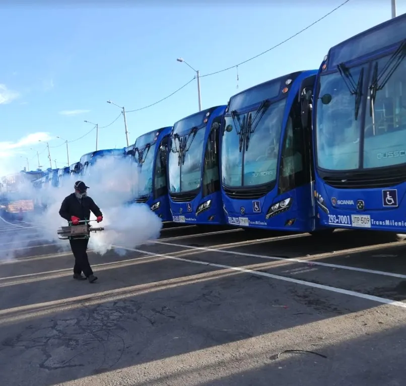 Desinfección de un área común